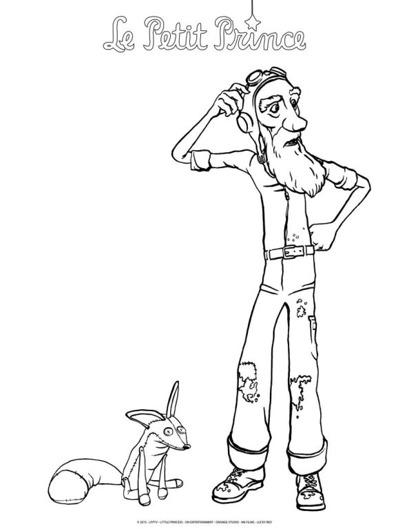 Coloring page The little Prince Kleine prins